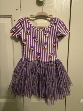Wild Rich Kids Purple Daisy Duck Tutu Dress, 3/4Y, EUC